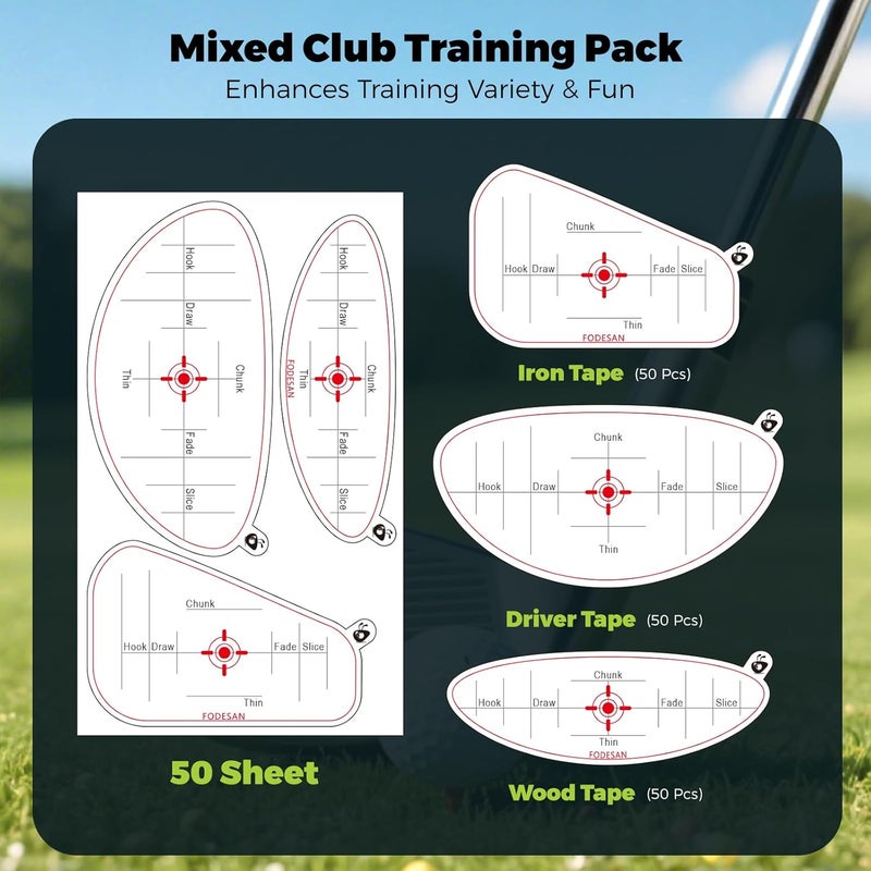 FODESAN Store No-Residue Golf Impact Tape – 2026 Innovative High-Resolution Strike Stickers – Instant Swing Feedback, Fun & Effective Practice, Training Gift for Beginners & Pros - Image 4